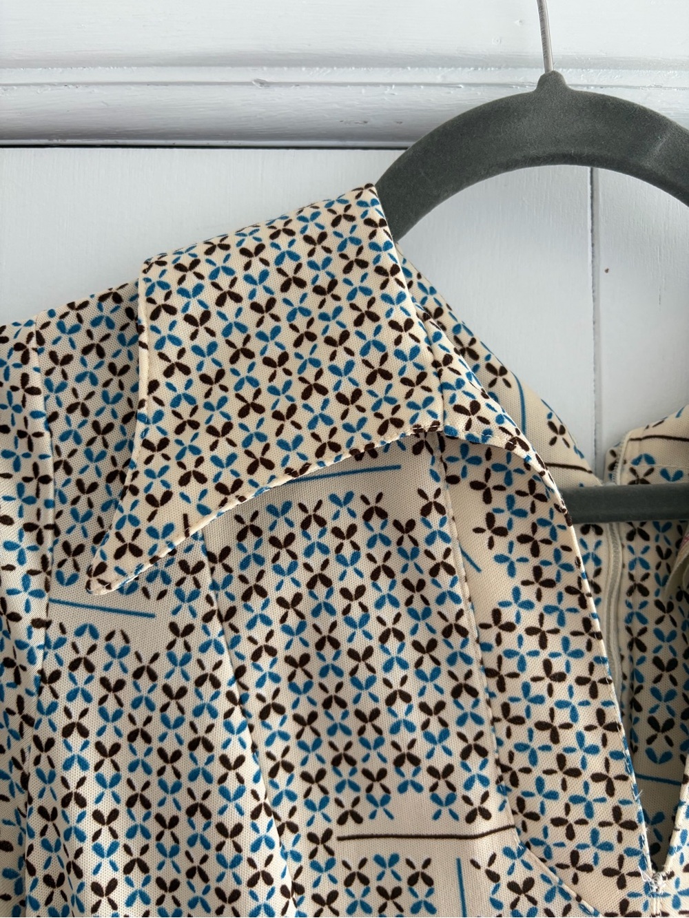 Vintage Printed Midi Dress